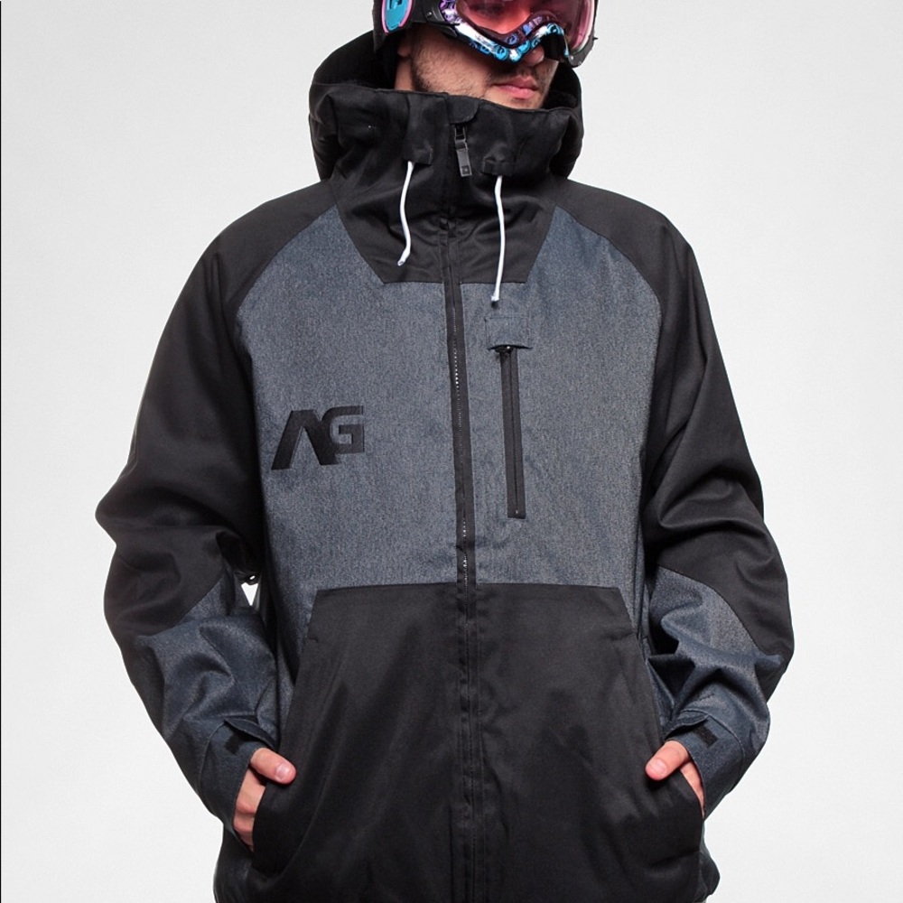 Analog Greed snowboard jacket black/indigo denim